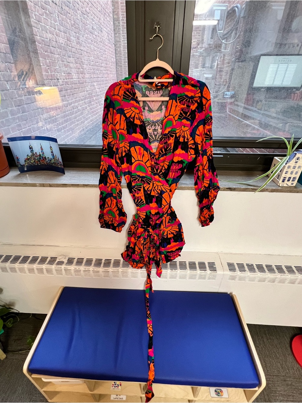 Never Fully Dressed disco print wrap dress